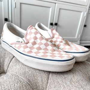 Pink checkered vans